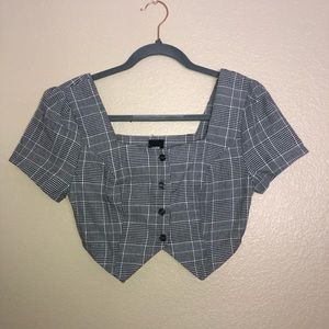 Fashion Nova plaid crop top